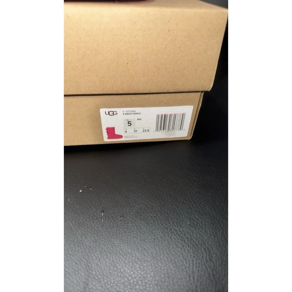 UGG Unisex-Child Bailey‎ Bow li Boot, Radish, 5Little